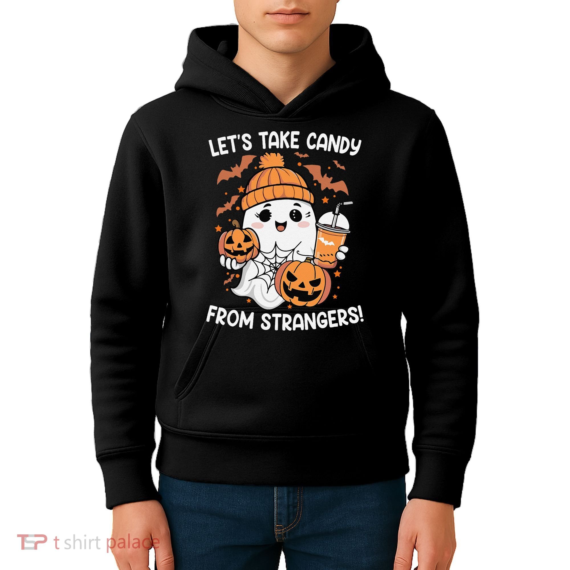 LetS Take Candy From Strangers Funny Halloween Kids Hoodie