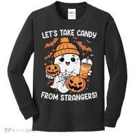 LetS Take Candy From Strangers Funny Halloween Kids Long Sleeve Shirt thumb 0