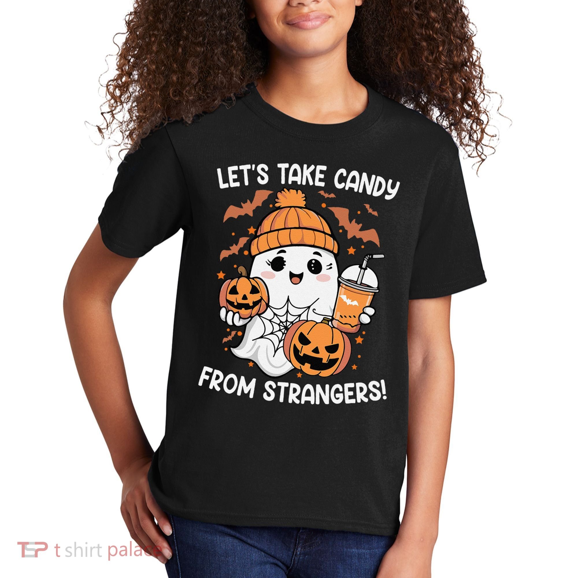 LetS Take Candy From Strangers Funny Halloween Kids T-Shirt