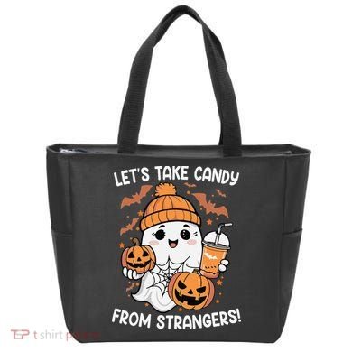LetS Take Candy From Strangers Funny Halloween Tote Bag