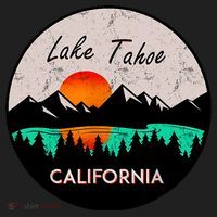 Lake Tahoe California Republic Skiing Ski Lake Boat Crop Fleece Hoodie thumb 2