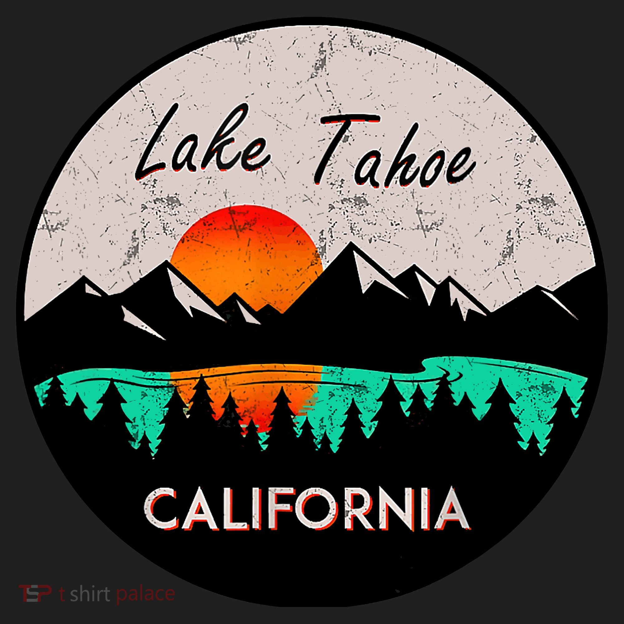 Lake Tahoe California Republic Skiing Ski Lake Boat Crop Fleece Hoodie