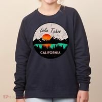 Lake Tahoe California Republic Skiing Ski Lake Boat Women's Sweatshirt thumb 0