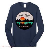 Lake Tahoe California Republic Skiing Ski Lake Boat Long Sleeve Shirt thumb 0