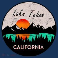 Lake Tahoe California Republic Skiing Ski Lake Boat Sweatshirt thumb 3
