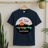 Lake Tahoe California Republic Skiing Ski Lake Boat T-Shirt thumb 2