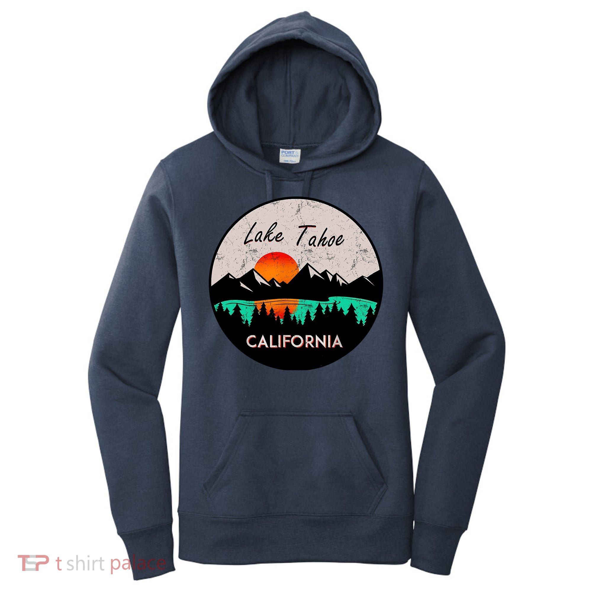 Lake Tahoe California Republic Skiing Ski Lake Boat Women's Hoodie