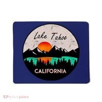 Lake Tahoe California Republic Skiing Ski Lake Boat Mousepad thumb 0