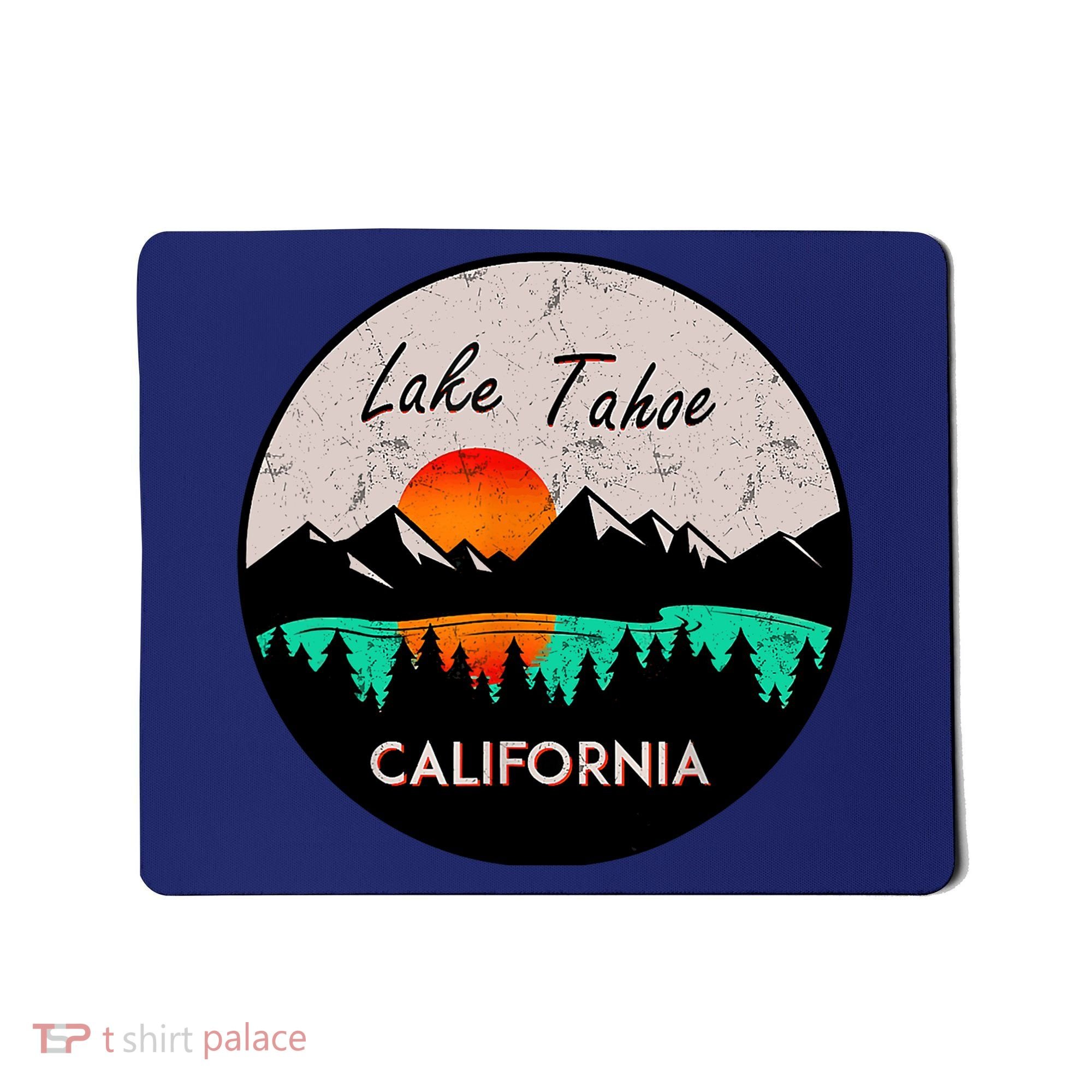 Lake Tahoe California Republic Skiing Ski Lake Boat Mousepad