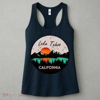 Lake Tahoe California Republic Skiing Ski Lake Boat Women's Tank Top thumb 3
