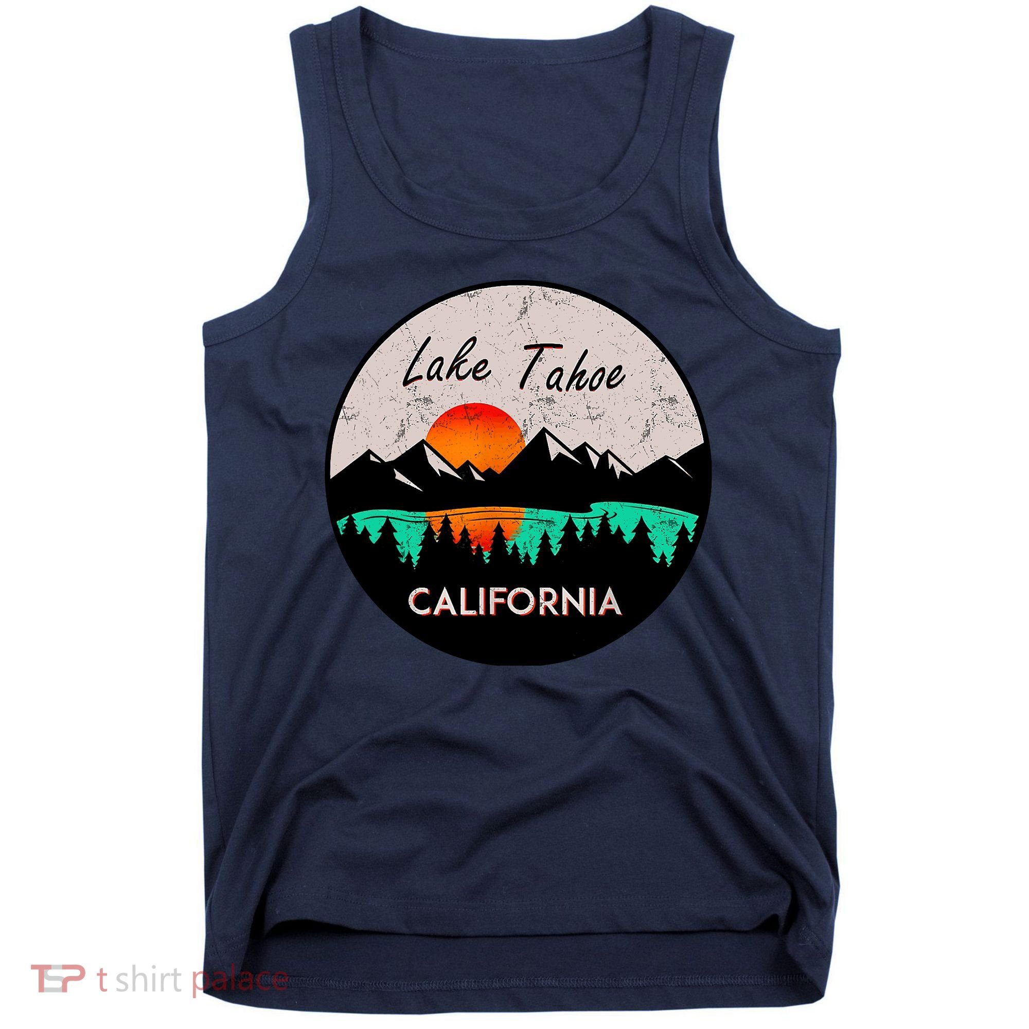 Lake Tahoe California Republic Skiing Ski Lake Boat Tank Top