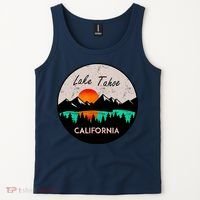 Lake Tahoe California Republic Skiing Ski Lake Boat Tank Top thumb 2