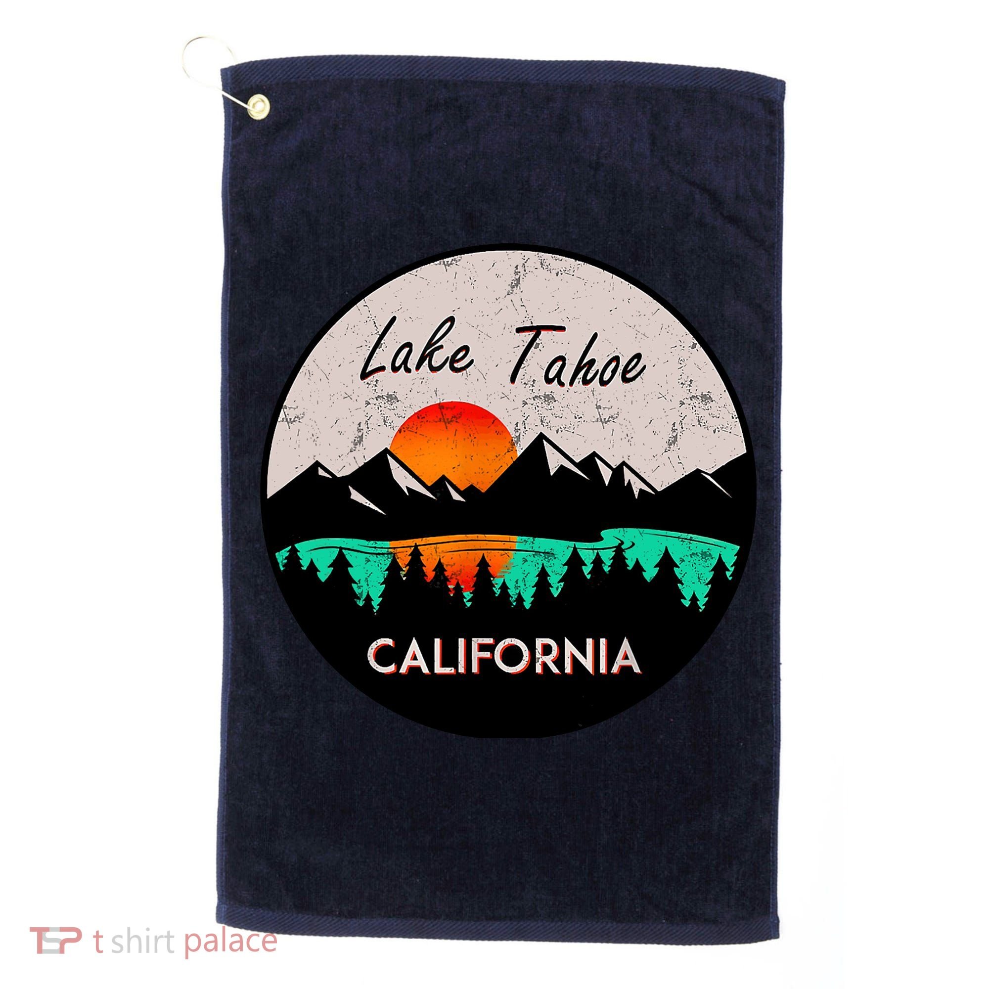 Lake Tahoe California Republic Skiing Ski Lake Boat Golf Towel