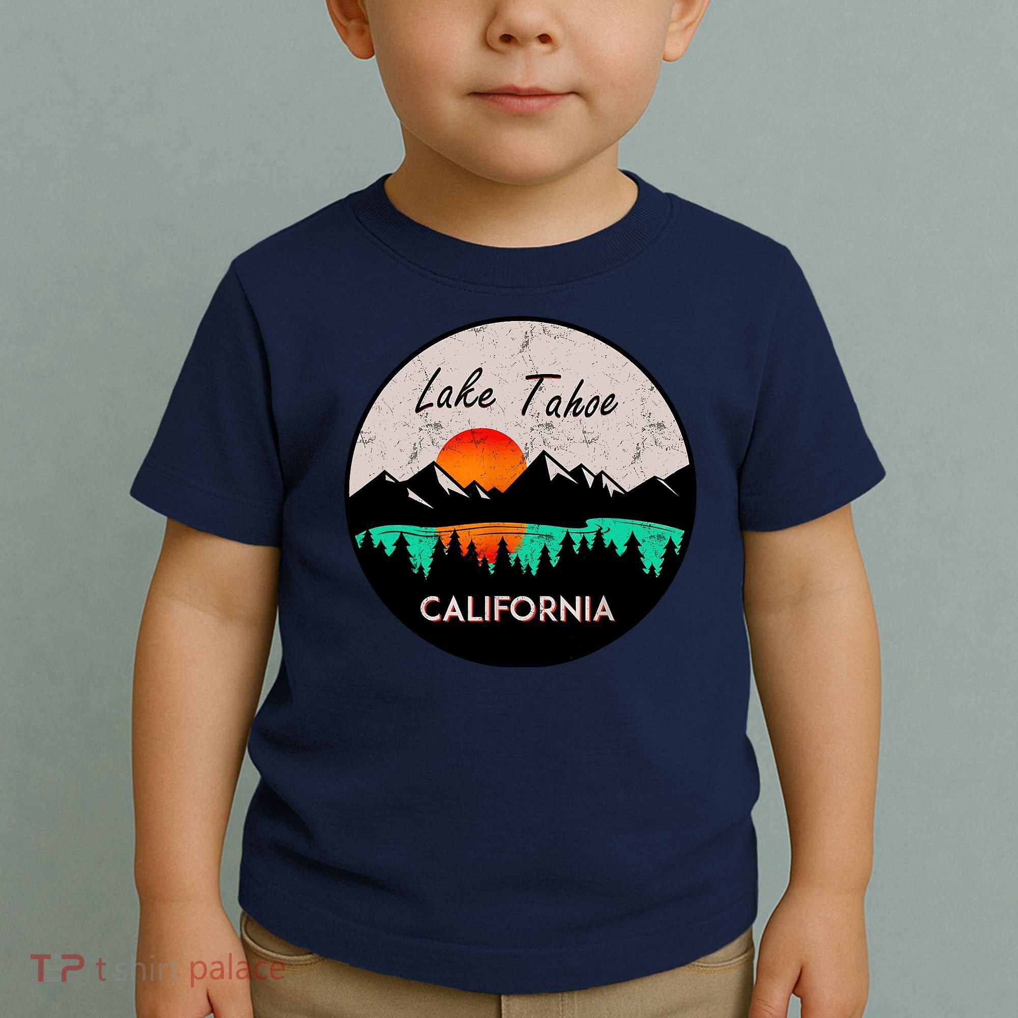 Lake Tahoe California Republic Skiing Ski Lake Boat Toddler T-Shirt