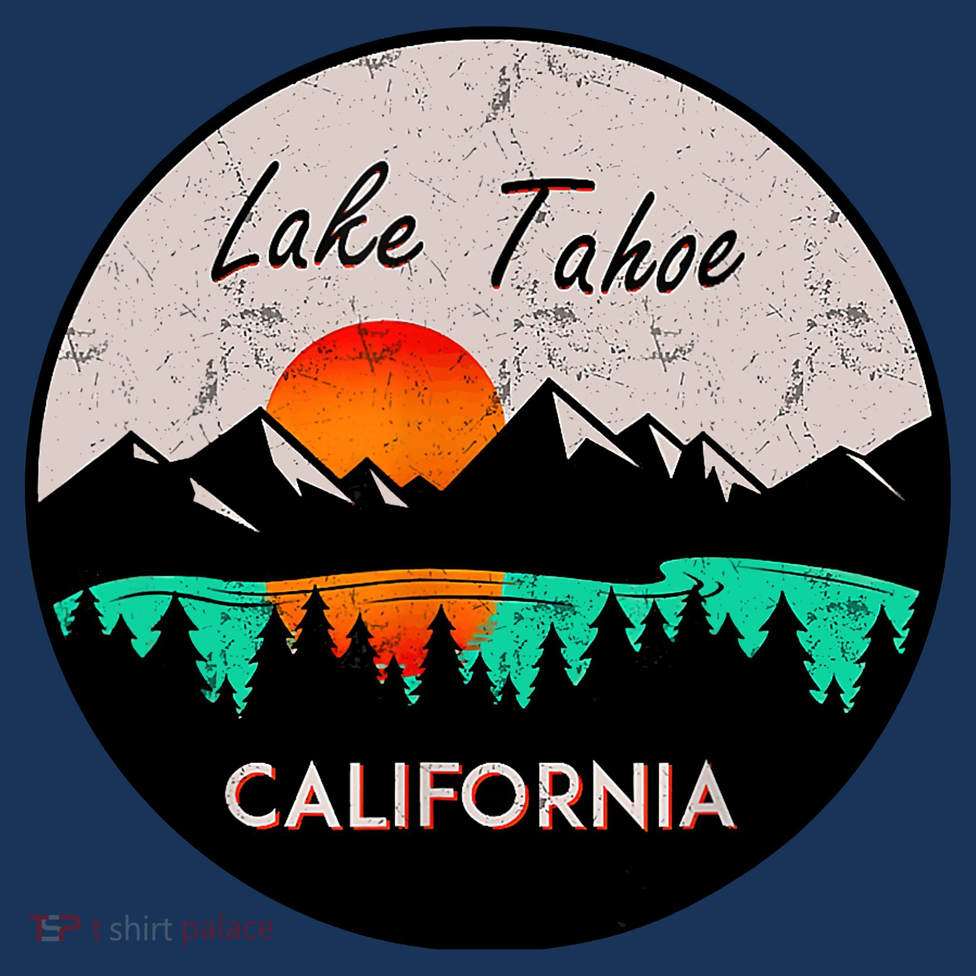 Lake Tahoe California Republic Skiing Ski Lake Boat Women's Long Sleeve Shirt