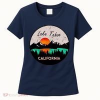Lake Tahoe California Republic Skiing Ski Lake Boat Women's T-Shirt thumb 0