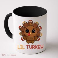 Lil Turkey Cute Thanksgiving Coffee Mug thumb 0