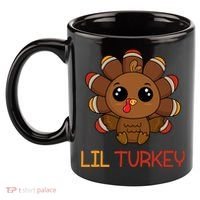 Lil Turkey Cute Thanksgiving 11oz C Handle Ceramic Mug thumb 2