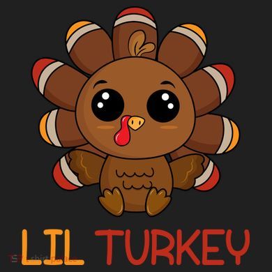 Lil Turkey Cute Thanksgiving 11oz C Handle Ceramic Mug