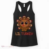 Lil Turkey Cute Thanksgiving Women's Tank Top thumb 0