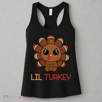 Lil Turkey Cute Thanksgiving Women's Tank Top thumb 3