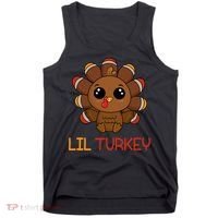 Lil Turkey Cute Thanksgiving Tank Top thumb 0