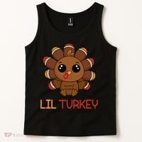 Lil Turkey Cute Thanksgiving Tank Top thumb 2