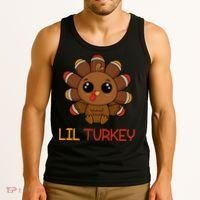 Lil Turkey Cute Thanksgiving Tank Top thumb 3