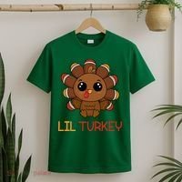 Lil Turkey Cute Thanksgiving T-Shirt thumb 2