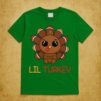 Lil Turkey Cute Thanksgiving T-Shirt thumb 5