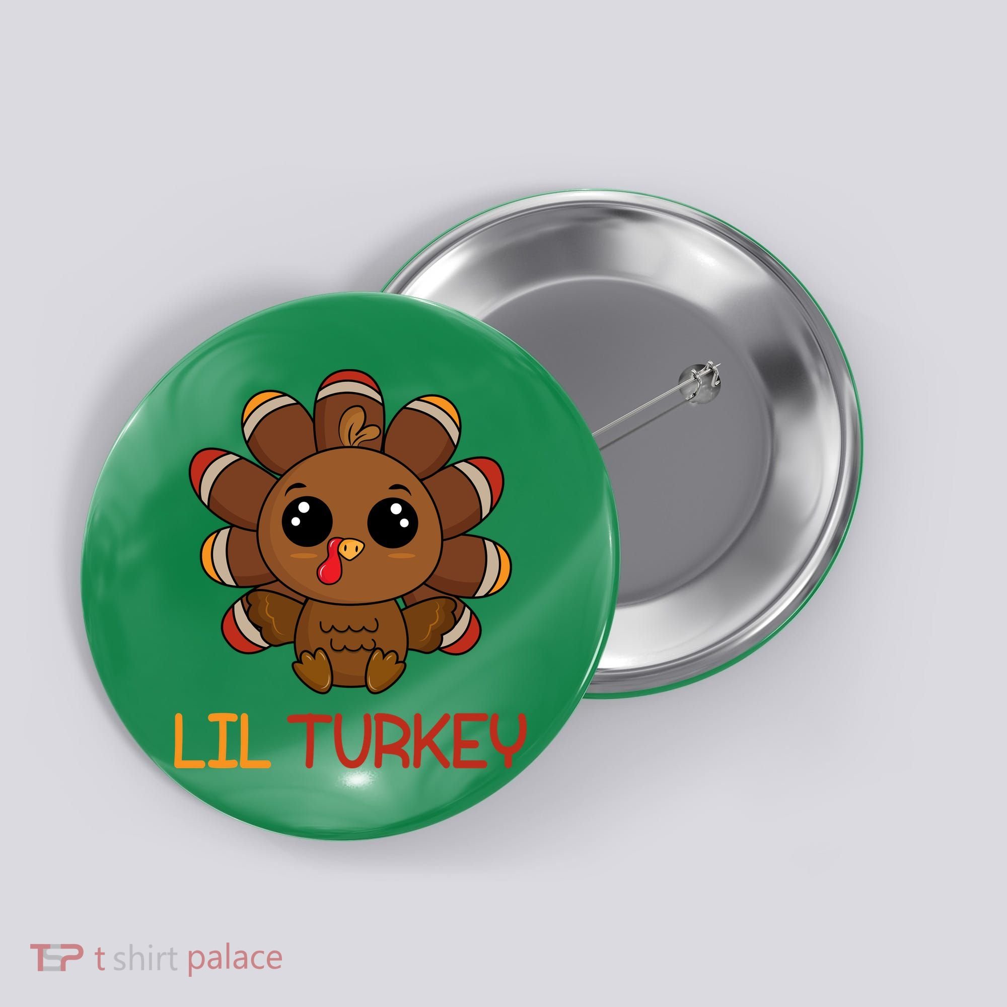 Lil Turkey Cute Thanksgiving Button