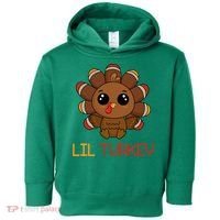 Lil Turkey Cute Thanksgiving Toddler Hoodie thumb 0