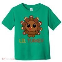 Lil Turkey Cute Thanksgiving Toddler T-Shirt thumb 0