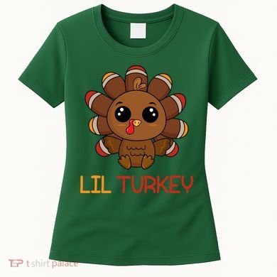 Lil Turkey Cute Thanksgiving Women's T-Shirt