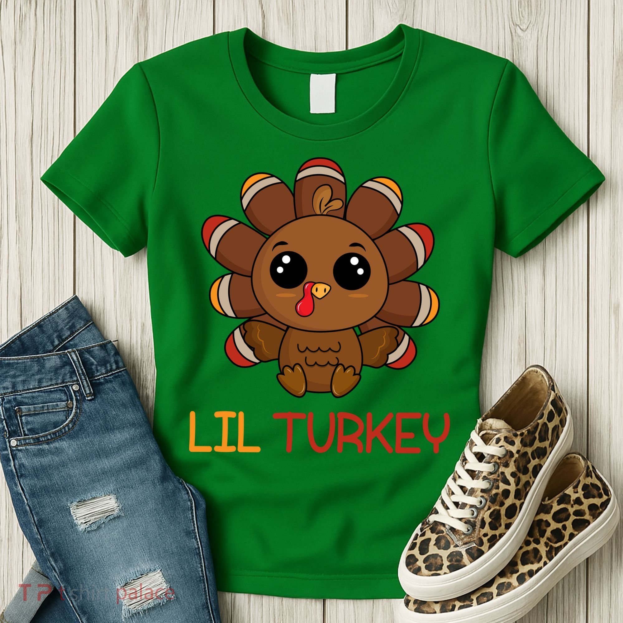Lil Turkey Cute Thanksgiving Women's T-Shirt