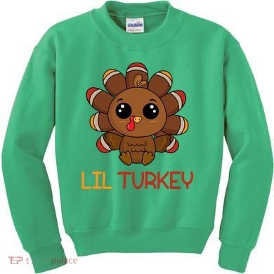 Lil Turkey Cute Thanksgiving Kids Sweatshirt