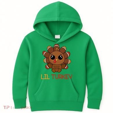 Lil Turkey Cute Thanksgiving Kids Hoodie