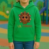 Lil Turkey Cute Thanksgiving Kids Hoodie thumb 3