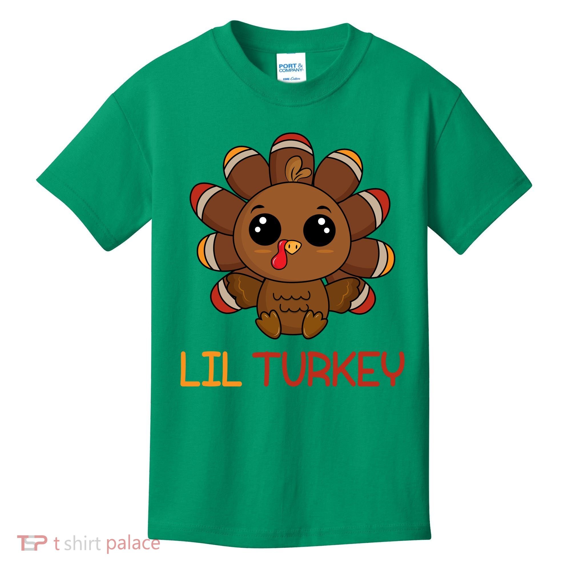 Lil Turkey Cute Thanksgiving Kids T-Shirt