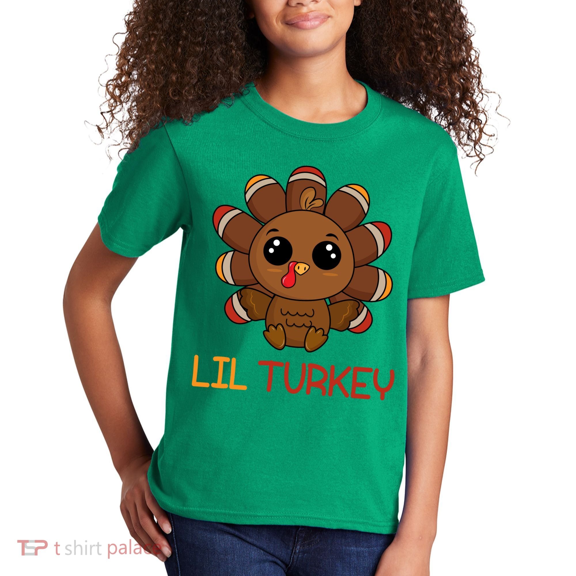 Lil Turkey Cute Thanksgiving Kids T-Shirt