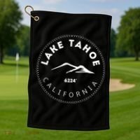 Lake Tahoe California Mountainous Gift Golf Towel thumb 1