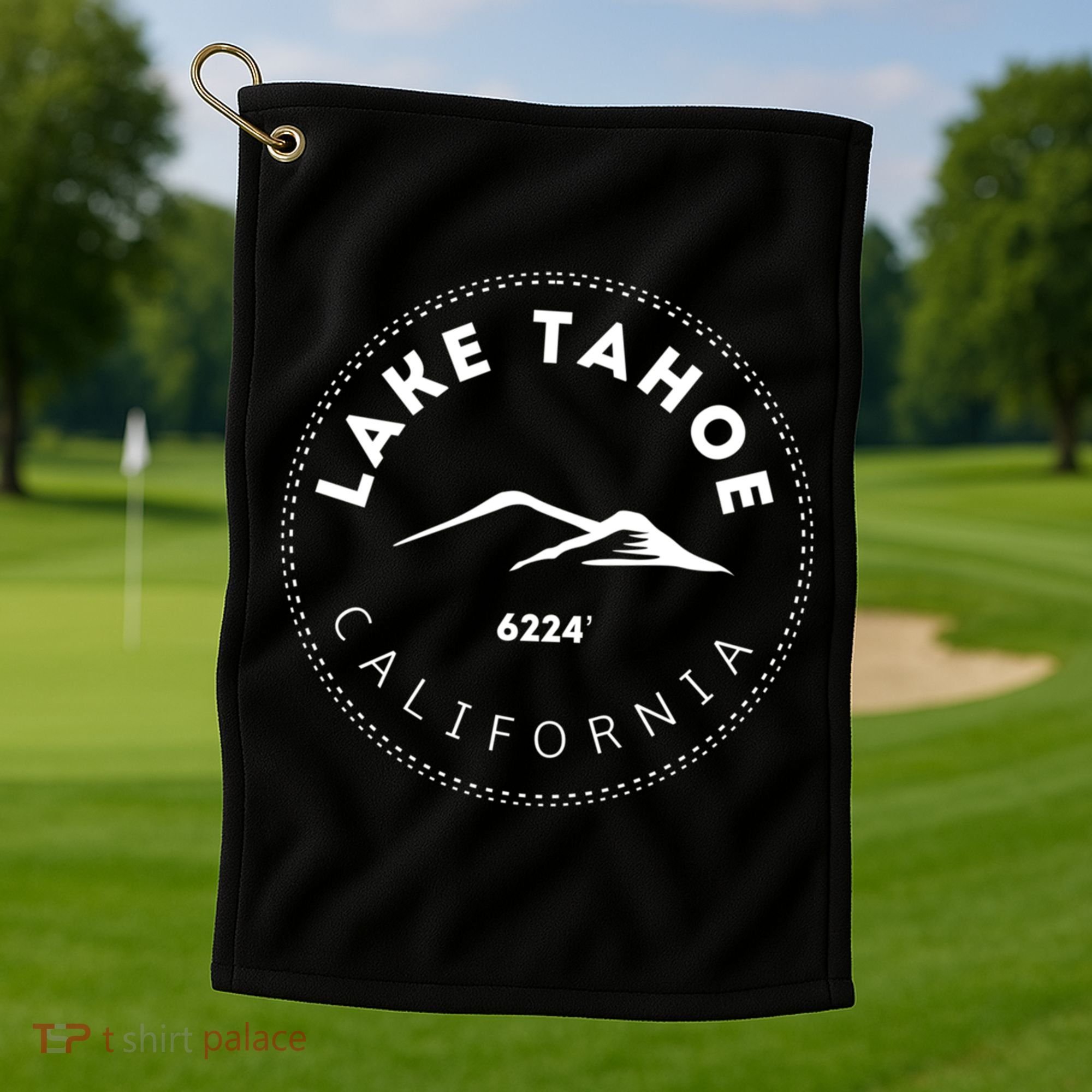 Lake Tahoe California Mountainous Gift Golf Towel