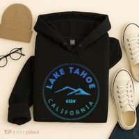 Lake Tahoe California Retro Mountain Hoodie thumb 4