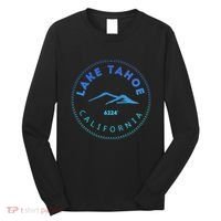 Lake Tahoe California Retro Mountain Long Sleeve Shirt thumb 0
