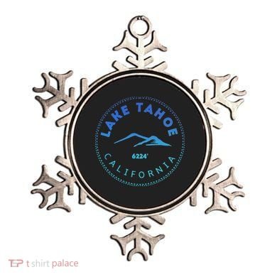 Lake Tahoe California Retro Mountain Ornament