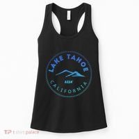 Lake Tahoe California Retro Mountain Women's Tank Top thumb 0