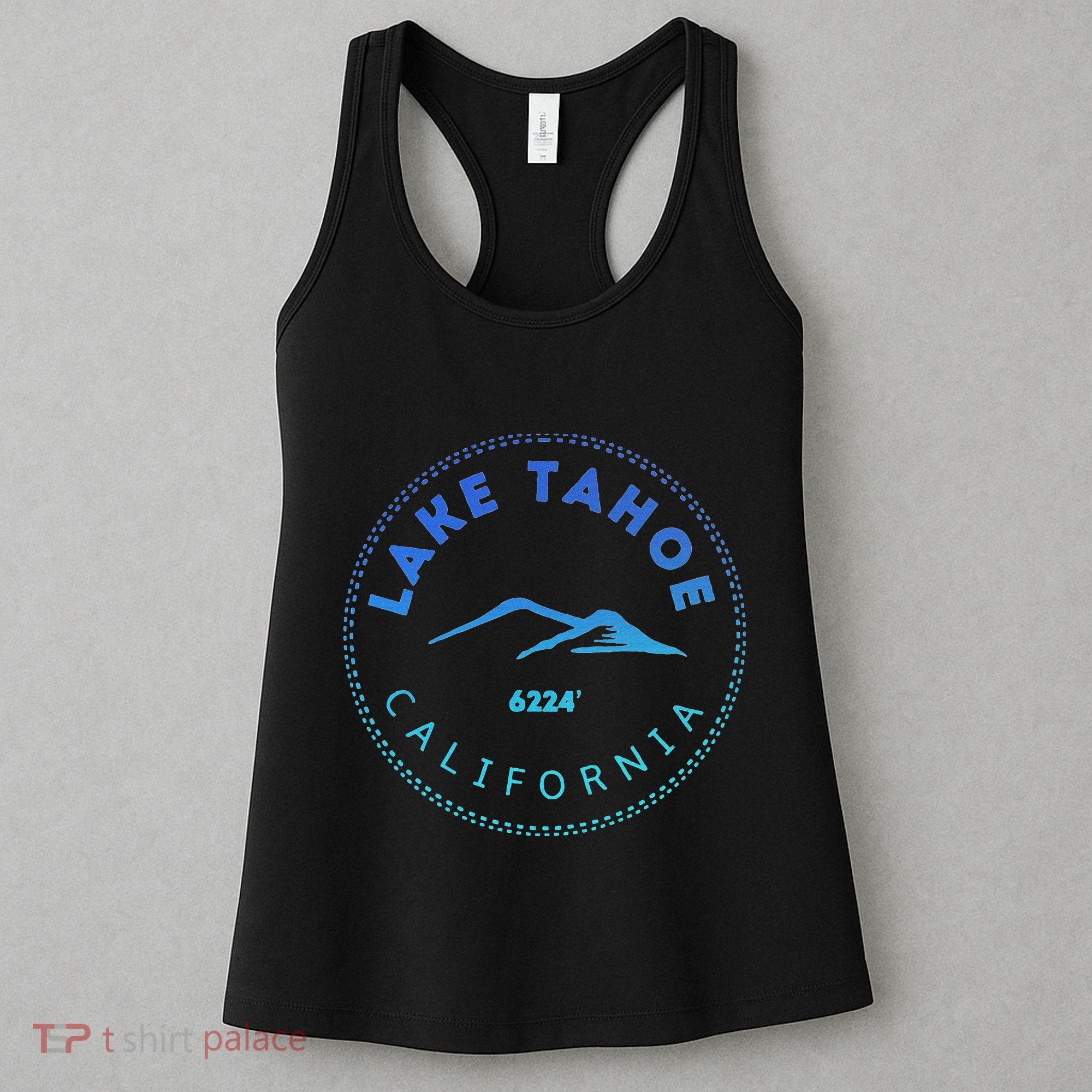 Lake Tahoe California Retro Mountain Women's Tank Top