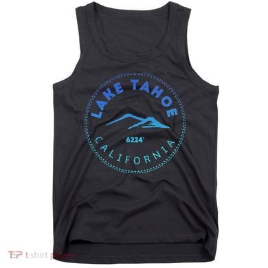 Lake Tahoe California Retro Mountain Tank Top