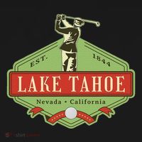 Lake Tahoe California Nevada Retro Vintage Golf Themed T-Shirt thumb 7