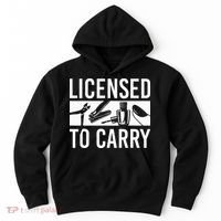 L.I.C.E.N.S.E.D To Carry Nail Supplies Nail Tech Hoodie thumb 0
